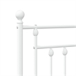 Bowery Hill Rectangular Powder-Coated Steel Twin Bed Frame in White