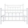 Bowery Hill Rectangular Powder-Coated Steel Twin Bed Frame in White