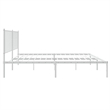 Bowery Hill Rectangular Powder-Coated Steel Full Bed Frame in White