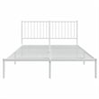 Bowery Hill Rectangular Powder-Coated Steel Full Bed Frame in White
