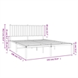 Bowery Hill Rectangular Powder-Coated Steel Full Bed Frame in White