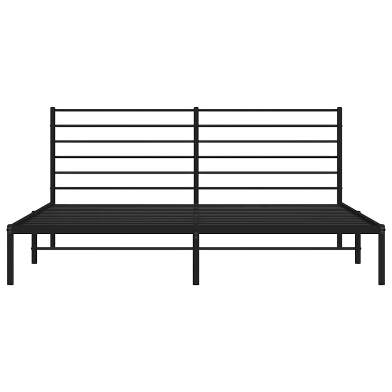 Bowery Hill Rectangular Steel Cal King/Double Bed Frame in Black