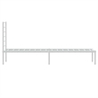 Bowery Hill Powder-Coated Steel Single Traditional Durable Bed Frame in White