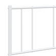 Bowery Hill Powder-Coated Steel Queen Size Bed Frame in White