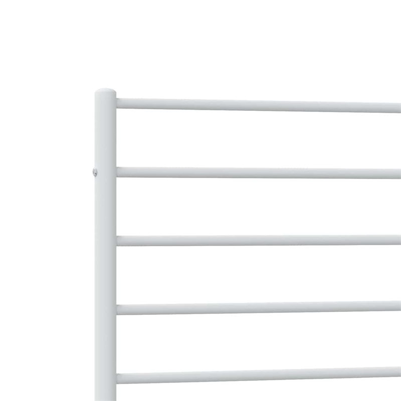 Bowery Hill Rectangular Powder-Coated Steel Twin Bed Frame in White