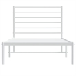 Bowery Hill Rectangular Powder-Coated Steel Twin Bed Frame in White