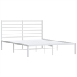 Bowery Hill Rectangular Powder-Coated Steel Full Bed Frame in White