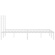 Bowery Hill Rectangular Powder-Coated Steel Full Bed Frame in White