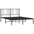 Bowery Hill Rectangular Powder-Coated Steel Full Bed Frame in Black