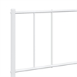 Bowery Hill Rectangular Powder-Coated Steel Full Bed Frame in White