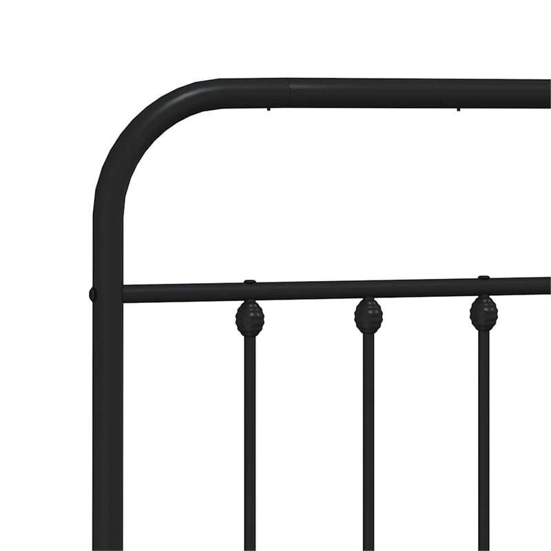 Bowery Hill Rectangular Steel Full Durable Bed Frame in Black