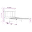 Bowery Hill Rectangular Powder-Coated Steel Twin Bed Frame in White