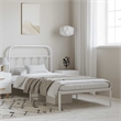 Bowery Hill Rectangular Powder-Coated Steel Twin Bed Frame in White