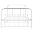 Bowery Hill Contemporary Powder-Coated Steel Single Bed Frame in White