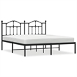 Bowery Hill Rectangular Powder-Coated Steel Full Bed Frame in Black