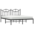 Bowery Hill Rectangular Powder-Coated Steel Full Bed Frame in Black