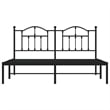Bowery Hill Rectangular Powder-Coated Steel Full Bed Frame in Black