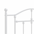Bowery Hill Contemporary Rectangular Steel Single Bed Frame in White