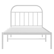Bowery Hill Rectangular Powder-Coated Steel Twin Bed Frame in White