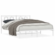 Bowery Hill Contemporary Rectangular Steel King Bed Frame in White