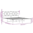 Bowery Hill Contemporary Rectangular Steel King Bed Frame in White