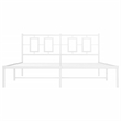 Bowery Hill Contemporary Rectangular Steel King Bed Frame in White