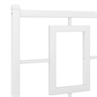 Bowery Hill Contemporary Rectangular Steel King Bed Frame in White