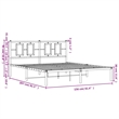 Bowery Hill Contemporary Rectangular Steel King Bed Frame in White