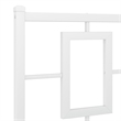 Bowery Hill Powder-Coated Steel King Size Bed Frame in White