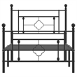 Bowery Hill Contemporary Rectangular Steel Single Bed Frame in Black