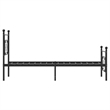 Bowery Hill Contemporary Rectangular Steel Single Bed Frame in Black