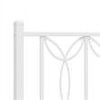 Bowery Hill Contemporary Rectangular Steel King Bed Frame in White