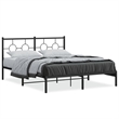 Bowery Hill Rectangular Powder-Coated Steel King Bed Frame in Black