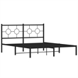 Bowery Hill Rectangular Powder-Coated Steel King Bed Frame in Black