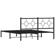 Bowery Hill Rectangular Powder-Coated Steel King Bed Frame in Black