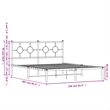 Bowery Hill Rectangular Powder-Coated Steel King Bed Frame in Black