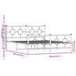Bowery Hill Powder-Coated Steel King Size Bed Frame in White