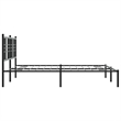 Bowery Hill Rectangular Powder-Coated Steel King Bed Frame in Black