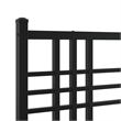 Bowery Hill Rectangular Powder-Coated Steel King Bed Frame in Black