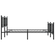 Bowery Hill 59 x 79 Rectangular Traditional Bed Frame in Black Steel