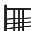 Bowery Hill 59 x 79 Rectangular Traditional Bed Frame in Black Steel
