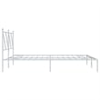 Bowery Hill Powder-Coated Steel King Size Bed Frame in White