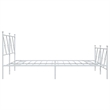 Bowery Hill Contemporary Rectangular Steel King Bed Frame in White