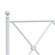 Bowery Hill Contemporary Rectangular Steel King Bed Frame in White