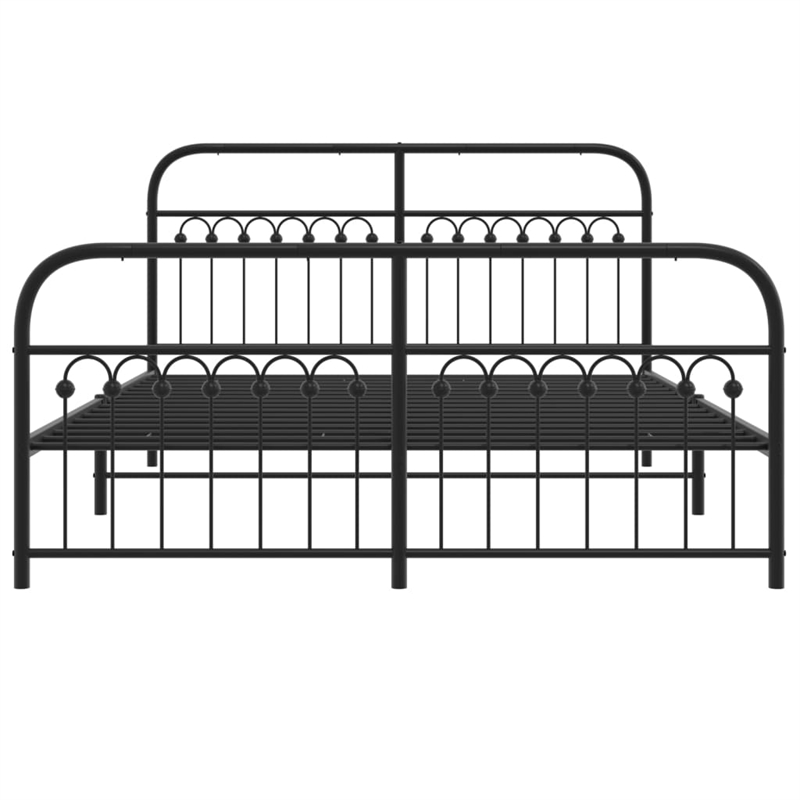 Bowery Hill Contemporary Engineered Wood King Bed Frame in Black