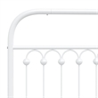 Bowery Hill Contemporary Rectangular Steel King Bed Frame in White