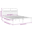 Bowery Hill Contemporary Rectangular Steel King Bed Frame in White