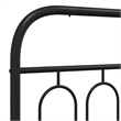 Bowery Hill Rectangular Powder-Coated Steel King Bed Frame in Black