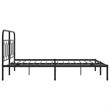 Bowery Hill Rectangular Powder-Coated Steel King Bed Frame in Black