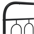 Bowery Hill Rectangular Powder-Coated Steel King Bed Frame in Black